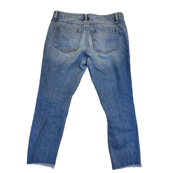 Ashley Mason Jeans Womens 7 Blue Denim Distressed Metal Eyelet Detail‎ - Picture 2 of 8